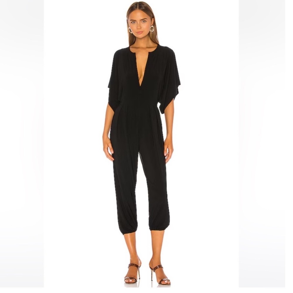 NORMA KAMALI Black Rectangle Jog Jumpsuit NWT Size XL